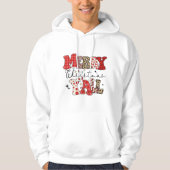 Frohe Weihnachten Y'all Pullover Hooded Sweatshirt (Vorderseite)