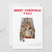 Frohe Weihnachten Y'all Red Alabama Staat Foto (Vorderseite)