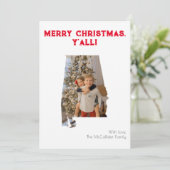 Frohe Weihnachten Y'all Red Alabama Staat Foto (Stehend Vorderseite)