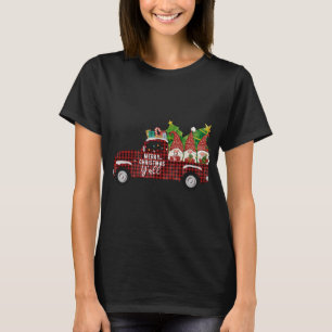 Frohe Weihnachten Y'all Retro Gnomes Red Truck Süd T-Shirt