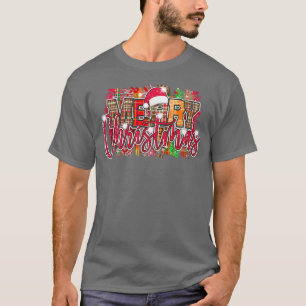Frohe Weihnachten Ya'll Retro Vintagen Karierten U T-Shirt