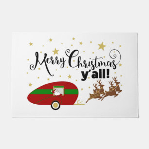Frohe Weihnachten Y'All Santa Camper Funny Fußmatte