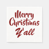Frohe Weihnachten Y'all Serviette (Vorderseite)