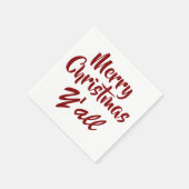 Frohe Weihnachten Y'all Serviette (Ecke)