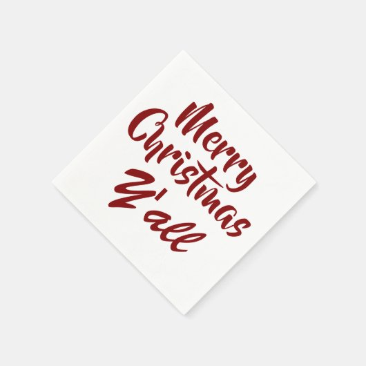 Frohe Weihnachten Y'all Serviette (Ecke)