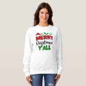 Frohe Weihnachten Y'all Sweatshirt (Vorne ganz)