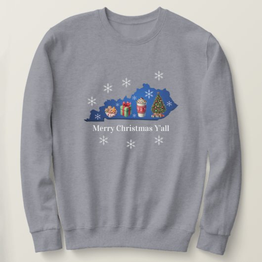 Frohe Weihnachten Y'all Sweatshirt (Design vorne)