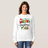 Frohe Weihnachten Y'all Sweatshirt (Vorne ganz)