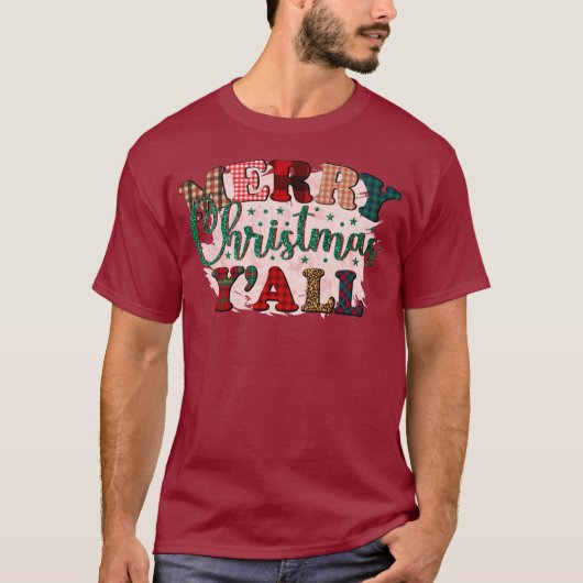 Frohe Weihnachten Y'all T - Shirt (Vorderseite)