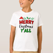 Frohe Weihnachten Y'all T - Shirt (Vorderseite)