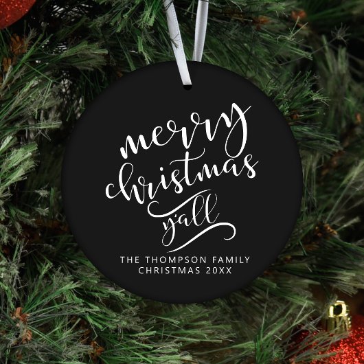 Frohe Weihnachten Y'all Texas Holiday Foto Keramik Ornament