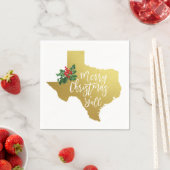 Frohe Weihnachten Y'all Texas Staat Napkins Serviette (Beispiel)