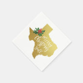 Frohe Weihnachten Y'all Texas Staat Napkins Serviette (Ecke)