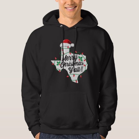 Frohe Weihnachten Y'All Texas Staat Texan Family H Hoodie (Vorderseite)