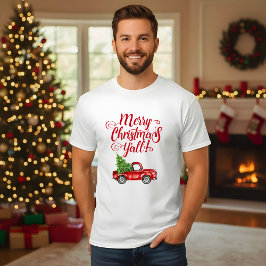 Frohe Weihnachten Y'all Vintag Red Truck Weihnacht T-Shirt