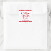 Frohe Weihnachten Y'all Weihnachtsgeschenke Sticke Quadratischer Aufkleber (Tasche)