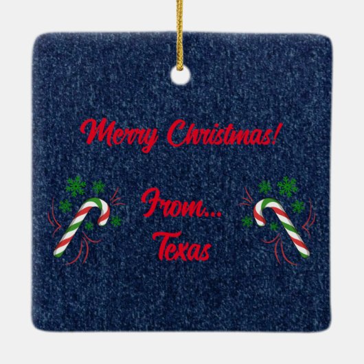 Frohe Weihnachten Y'all Weihnachtsschmuck (Rückseite)