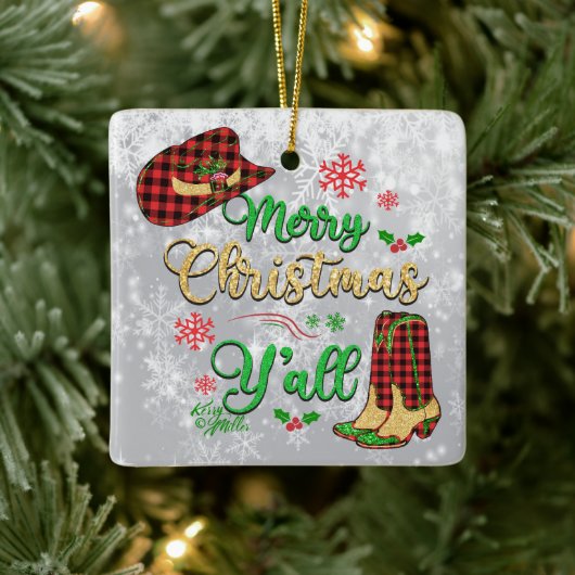 Frohe Weihnachten Y'all Weihnachtsschmuck (Baum)