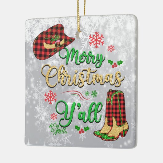 Frohe Weihnachten Y'all Weihnachtsschmuck (Links)