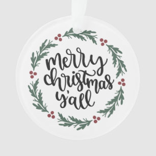 Frohe Weihnachten Y'all Weihnachtsschmuck Ornament