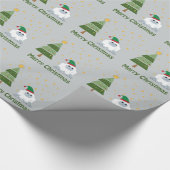 Frohe Weihnachten Yeti Geschenkpapier (Ecke)