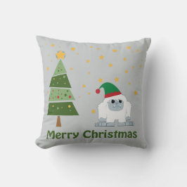 Frohe Weihnachten Yeti Kissen