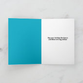 Frohe Weihnachten Yorkie Dog in Weihnachtsmannmütz (Innenseite)