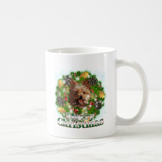Frohe Weihnachten Yorkie Kaffeetasse (Rechts)