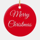 Frohe Weihnachten Yorkie Keramik Ornament (Hinten)