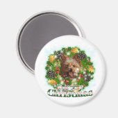 Frohe Weihnachten Yorkie Magnet (Vorderseite/Rückseite)