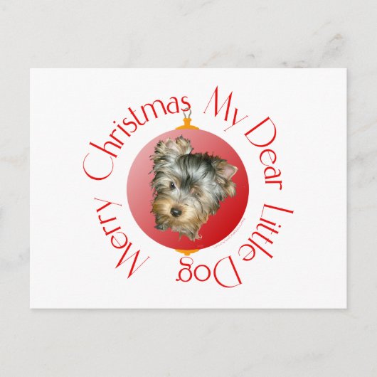 Frohe Weihnachten Yorkshire Terrier (Vorderseite)