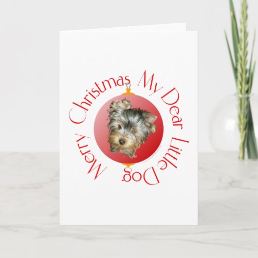 Frohe Weihnachten Yorkshire Terrier (Vorderseite)