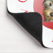 Frohe Weihnachten Yorkshire Terrier Mousepad (Ecke)