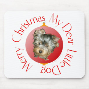 Frohe Weihnachten Yorkshire Terrier Mousepad