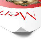 Frohe Weihnachten Yorkshire Terrier Poster (Ecke)