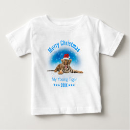 Frohe Weihnachten | Young Tiger Gift Baby T-shirt