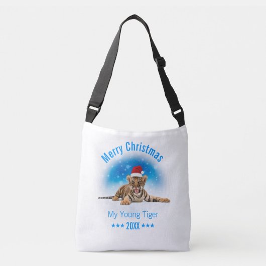 Frohe Weihnachten | Young Tiger Gift Tragetaschen Mit Langen Trägern (Vorderseite)