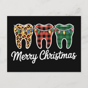Frohe Weihnachten Zähne Leopard Karo Lichter Zahna