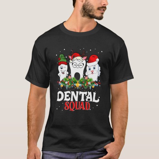 Frohe Weihnachten Zahnspieß Teeth Santa Funny T-Shirt (Vorderseite)