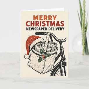 Frohe Weihnachten Zeitungszustellkarte Karte