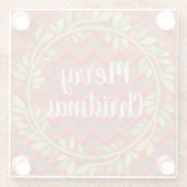 Frohe Weihnachten Zickzack und Wreath Untersetzer (Rückseite)