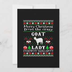 Frohe Weihnachten Ziegen-Dame hässliches Geschenk