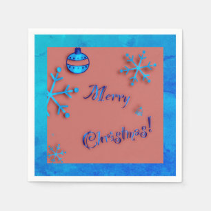 Frohe Weihnachten , Ziergegenstände und Schneekris Serviette