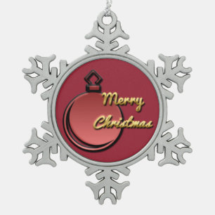 Frohe Weihnachten, Ziern, zum Verkauf ! Schneeflocken Zinn-Ornament