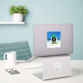 Frohe Weihnachten Zombie Aufkleber (Laptop auf Schreibtisch)