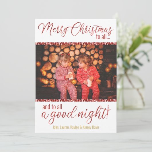 Frohe Weihnachten zu allen Foto-Cards (Stehend Vorderseite)