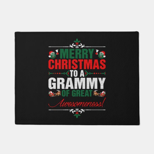 Frohe Weihnachten zu einem Grammy von großer Wahns Fußmatte (Vorderseite)