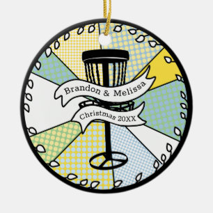 Frohe Weihnachten zu meinem Lieblings-Disk Golfer Keramik Ornament