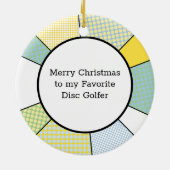 Frohe Weihnachten zu meinem Lieblings-Disk Golfer Keramik Ornament (Hinten)