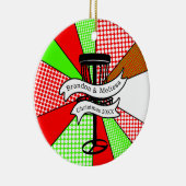 Frohe Weihnachten zu meinem Lieblings-Disk Golfer Keramik Ornament (Rechts)